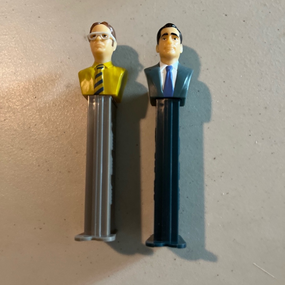 Character Pez Dispensers Set. The office pez